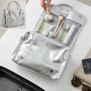 Sense Silver Hanging Toiletry Bag Travel Cosmetic Organizer Makeup Case
